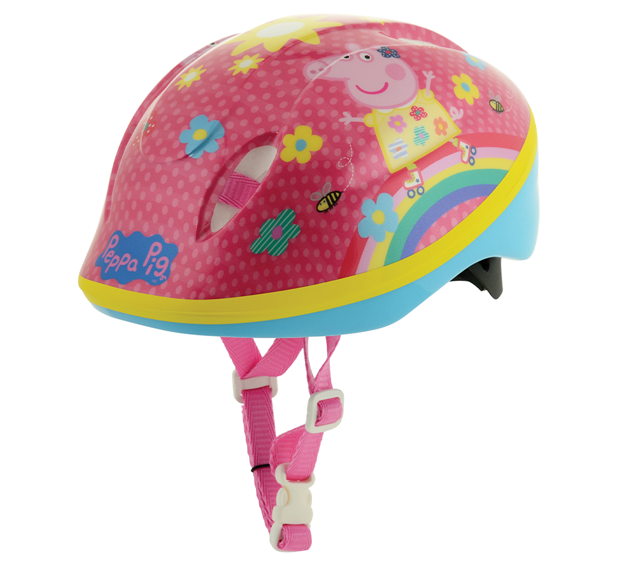 Girl Safety Helmet Adjustable Peppa Pig Pink Lightweight Scooter Bike Protection 