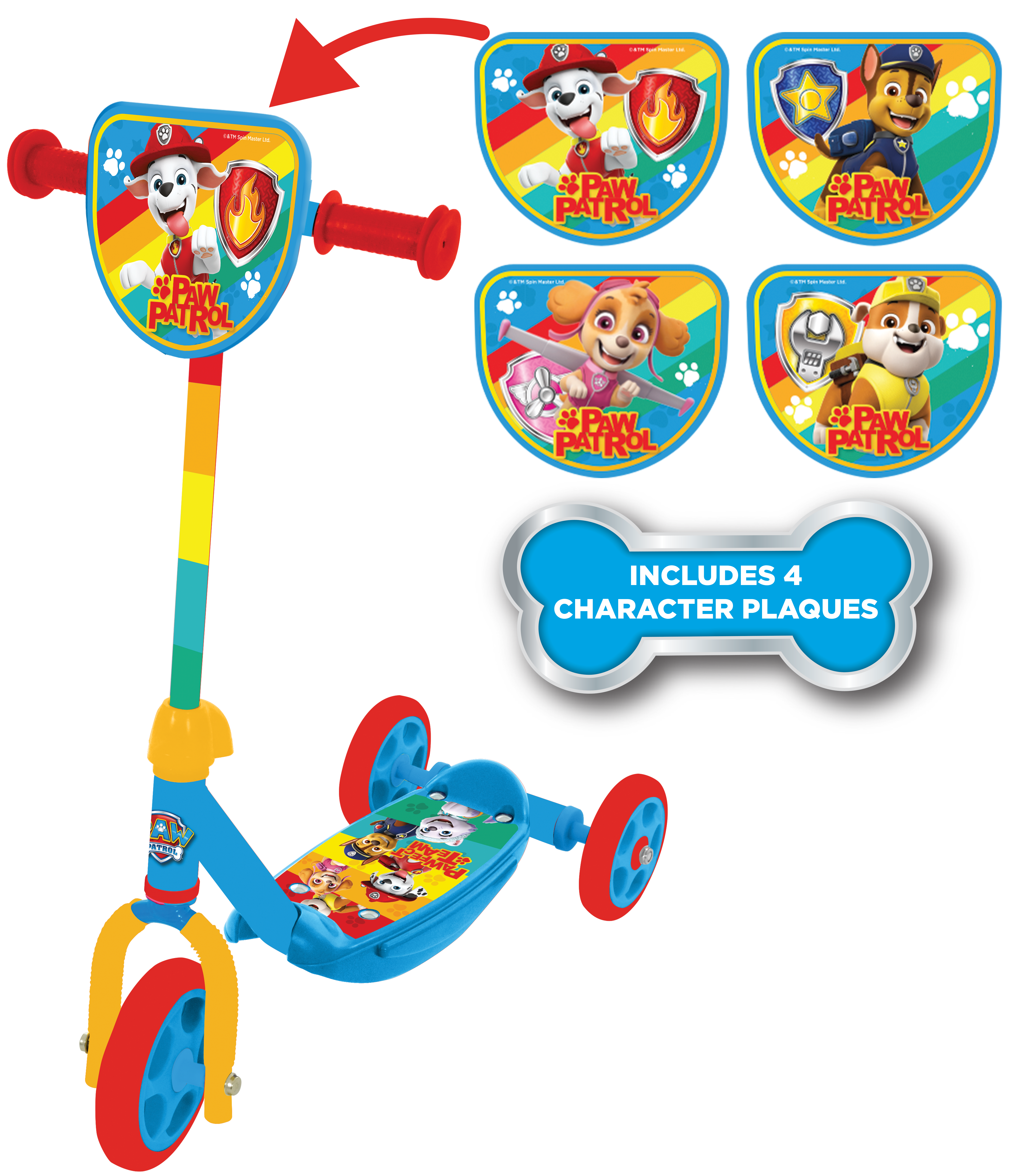 MV SPORTS PAW PATROL CHILDS DELUX TRI SCOOTER BRAND NEW BOXED 